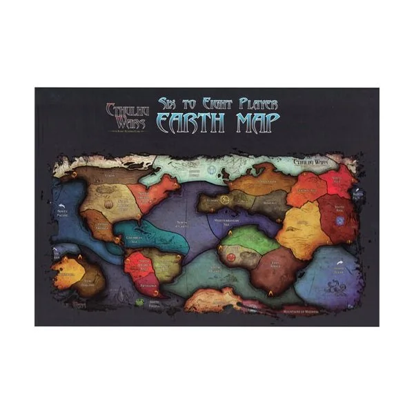 Cthulhu Wars: Six to Eight Player Earth Map