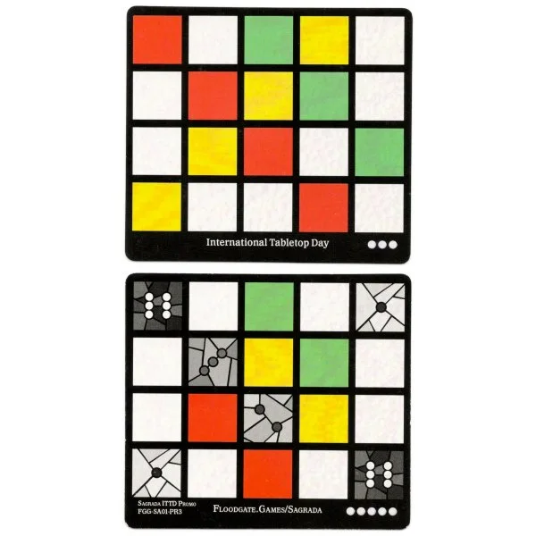 Sagrada: Promo 3 – International Tabletop Day Window Pattern Card