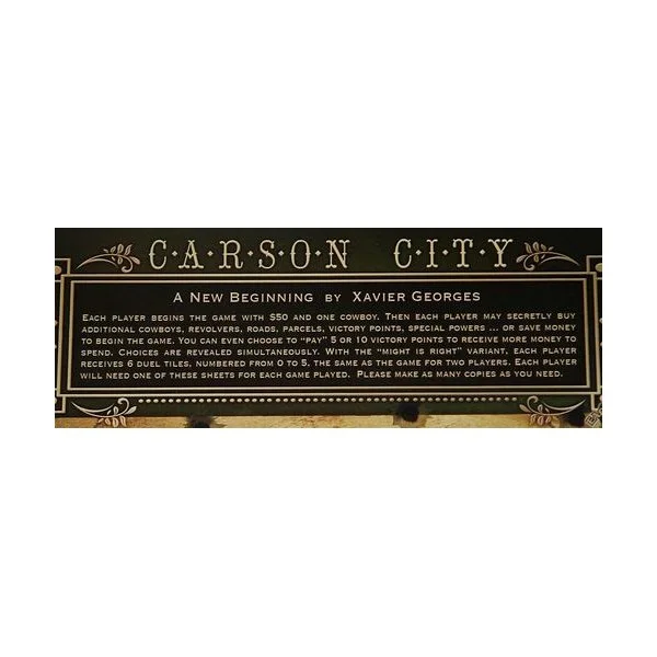 Carson City: A New Beginning