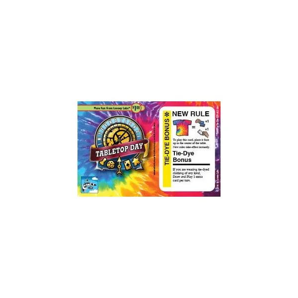 Fluxx: TableTop Day Tie-Dye Bonus Promo Postcard