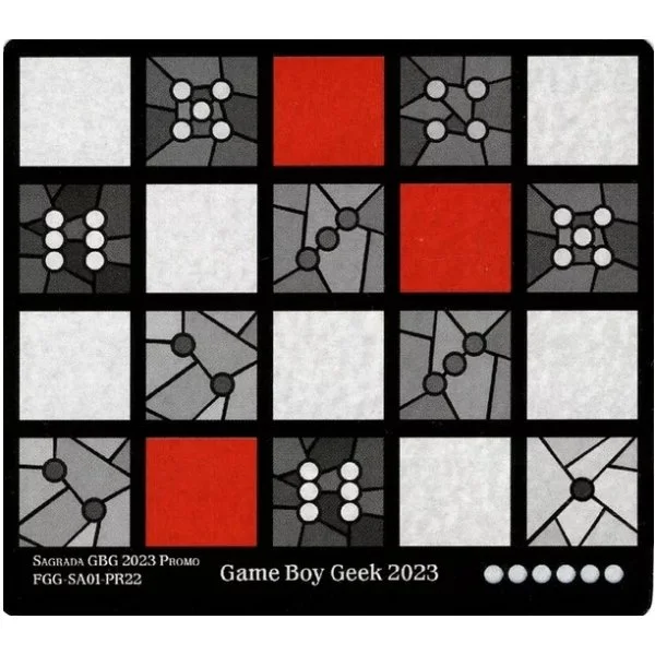 Sagrada: Promo 22 – Game Boy Geek 2023 Window Pattern Card (2023)