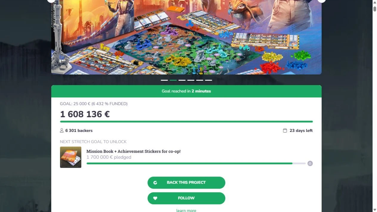 Скриншот Gamefound от 18 октября 2026 года. Показатели сборов меняются в реальном времени.