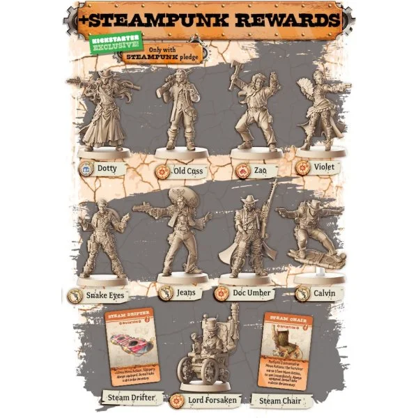 Zombicide: Undead or Alive – Gears & Guns. Steampunk Extras box