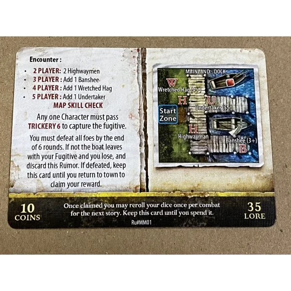 Folklore: The Affliction – Dark Tales Expansion: Wanted Rumor Card
