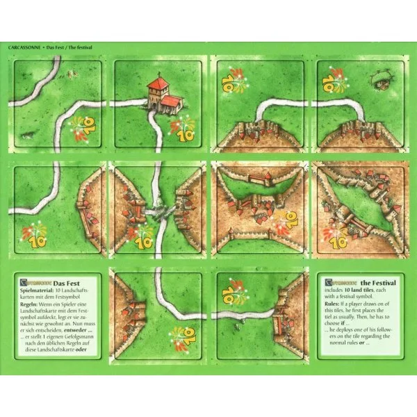 Carcassonne: The Festival Mini-Expansion (10 Anniv Ed)