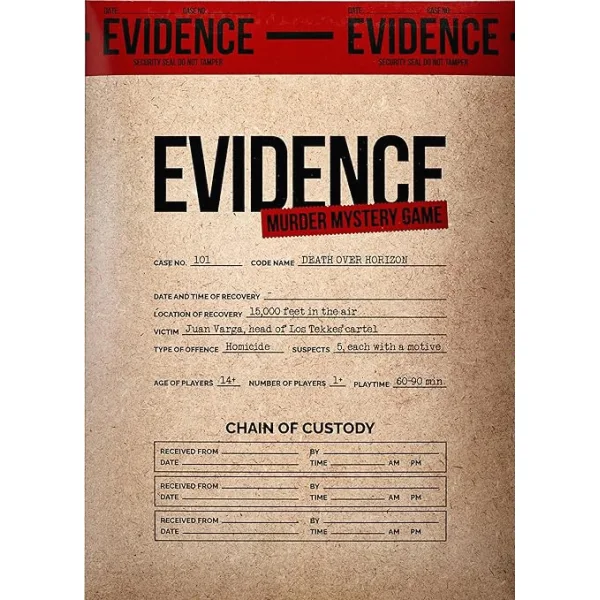 Evidence Murder Mystery Game: Death Over Horizon
