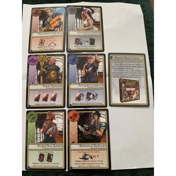 Argent: The Consortium – Supporter Cards