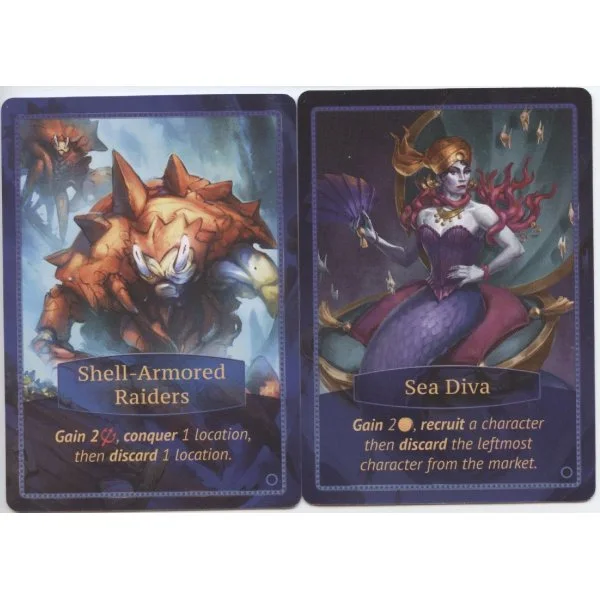 Aquatica: Sea Diva & Shell-Armored Raiders Promo Cards